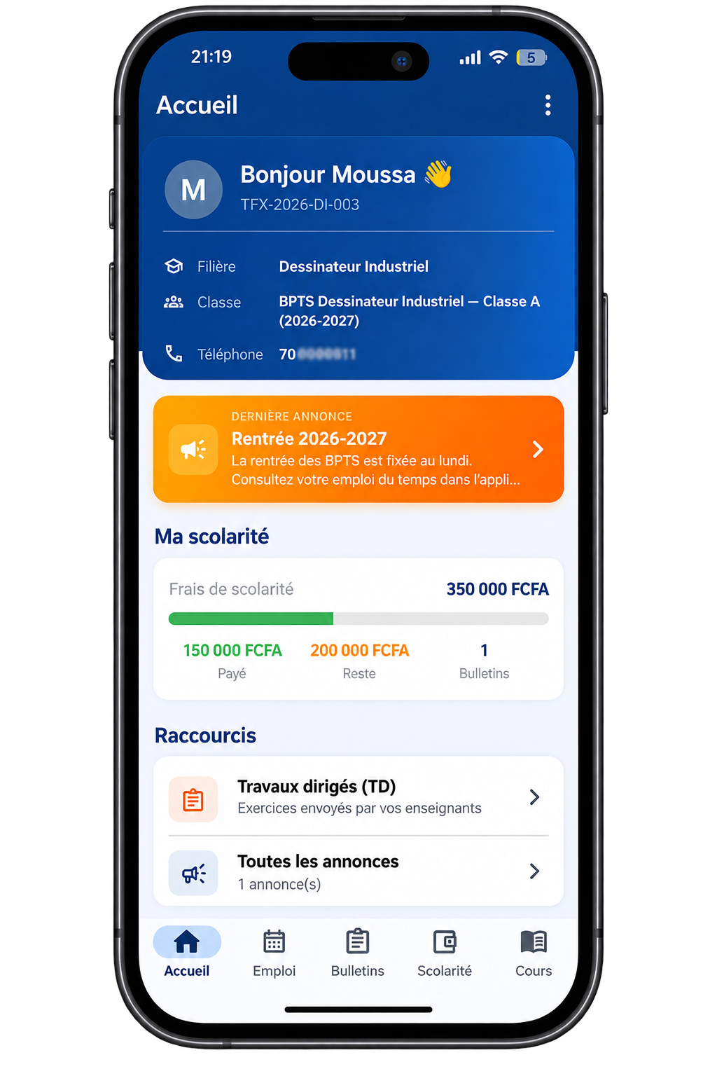 Application TFOREX Étudiant